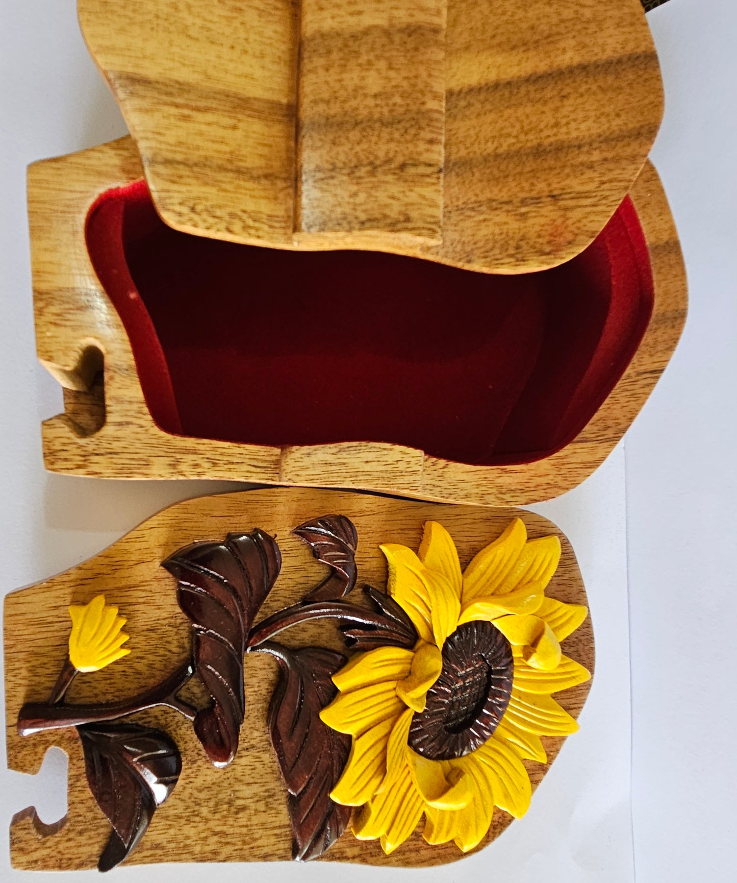 π» Sunflower 3D Wooden Puzzle Box β Handcrafted Keepsake Gift