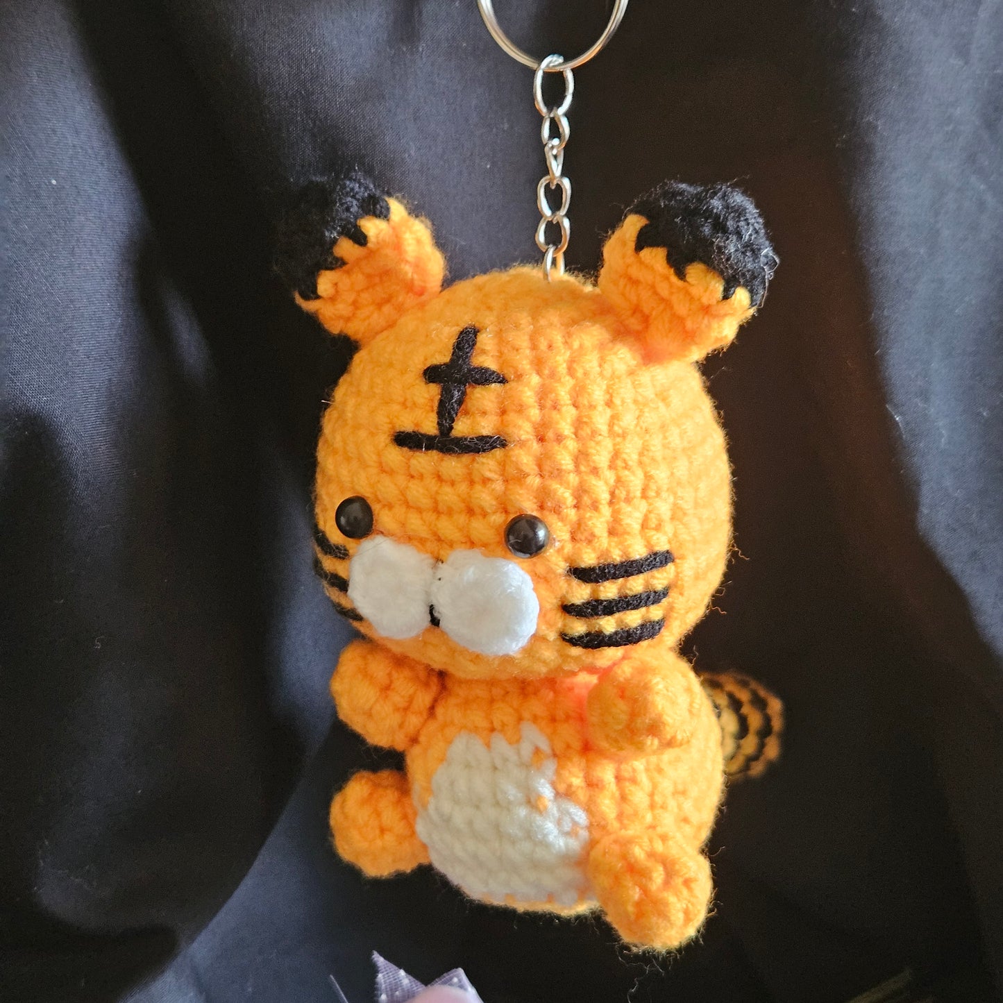 Cute Tiger Crochet Keychain – Handmade Buddy