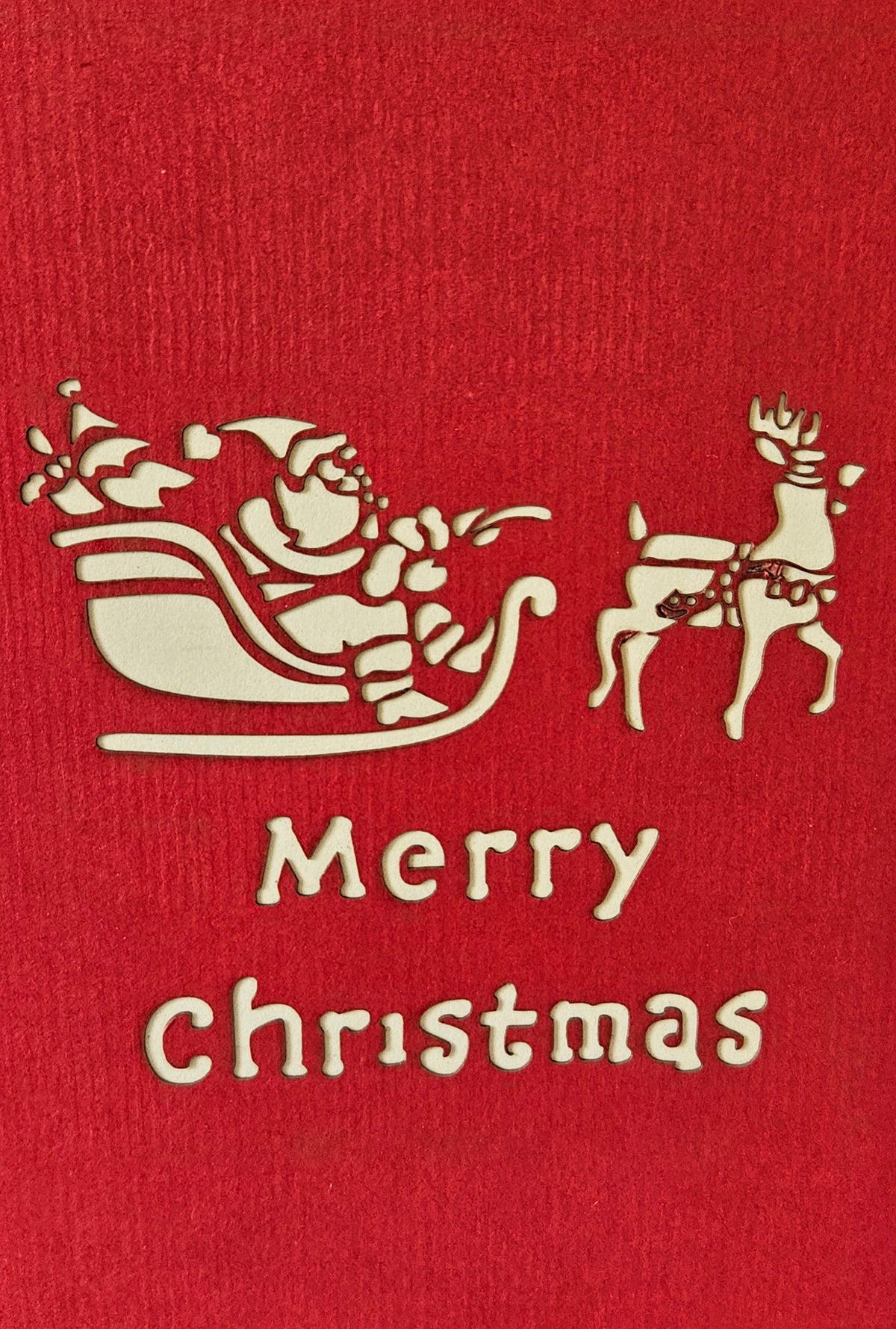 🎅 Santa’s Sleigh 3D Pop-Up Christmas Card
