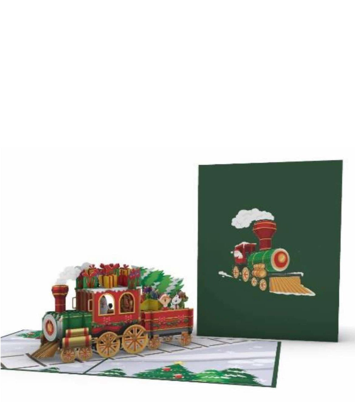 Christmas Train Full of Presents POP UP CARD