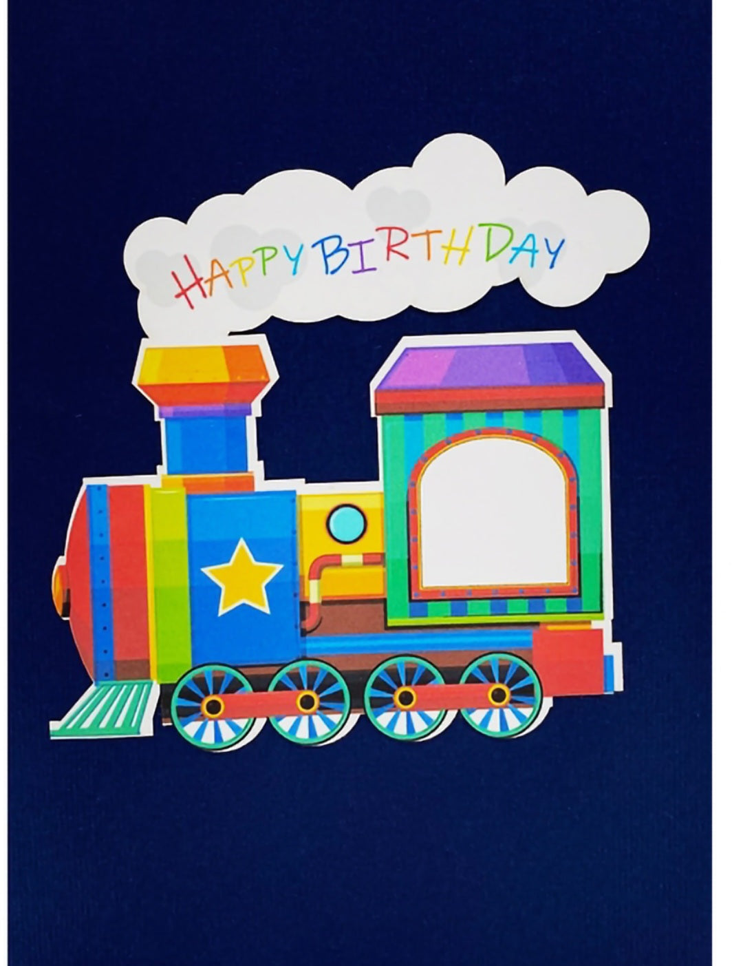 Large Happy Birthday Train Pop Up Card