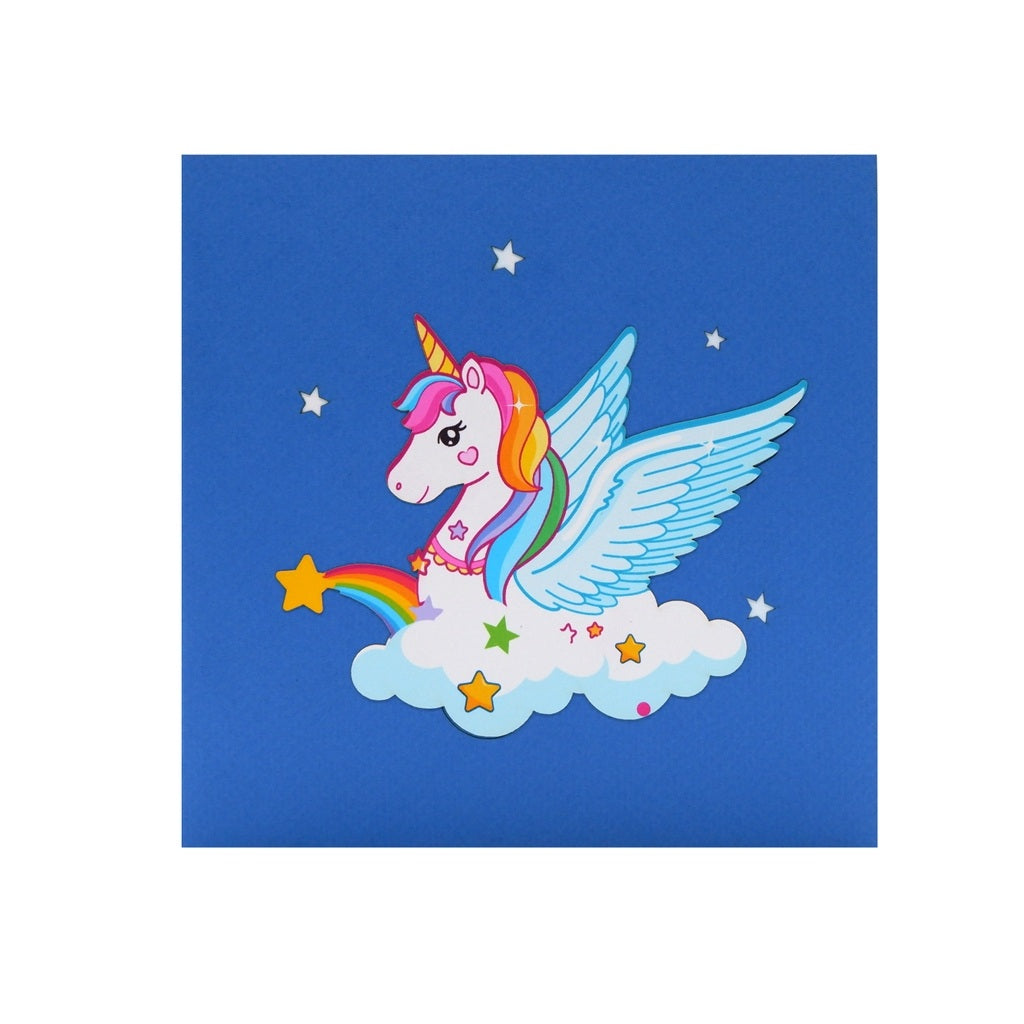 Large Birthday Pony Cake Pop Up Card