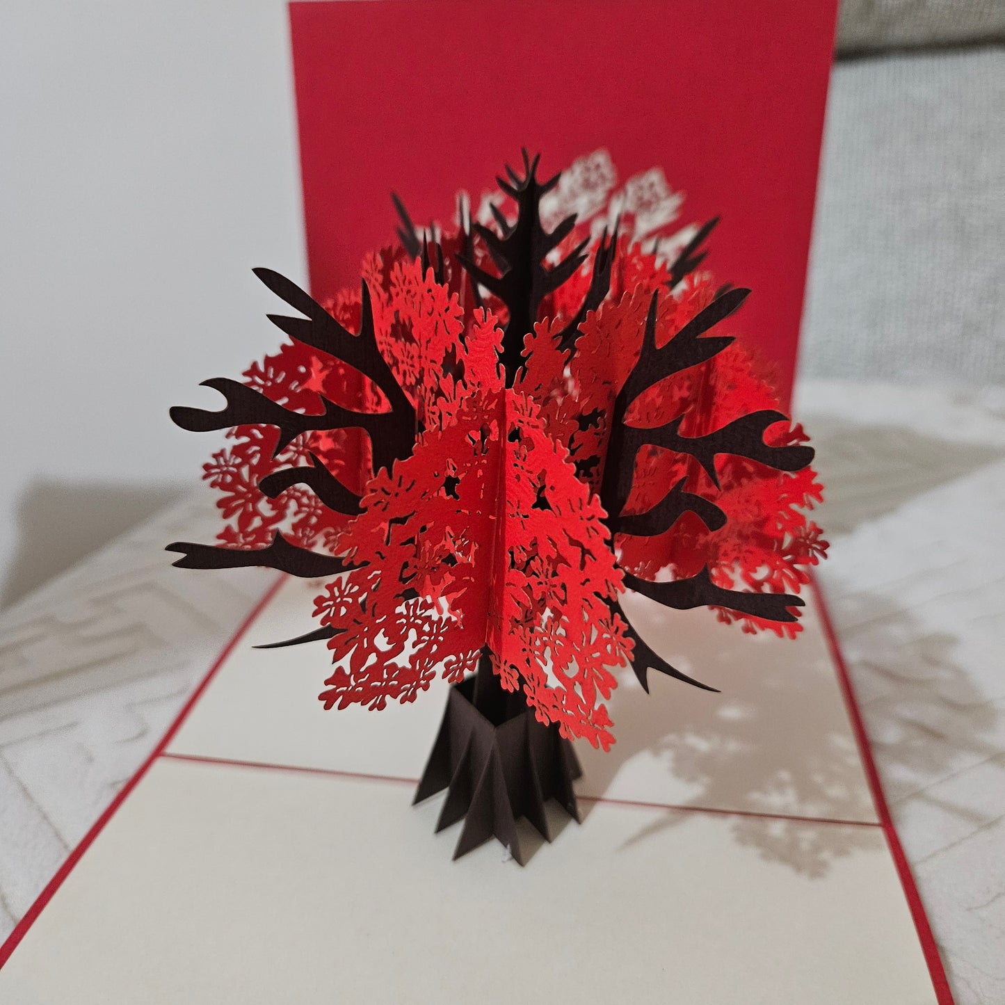 Red Tree Of Life  3D Pop-up Card