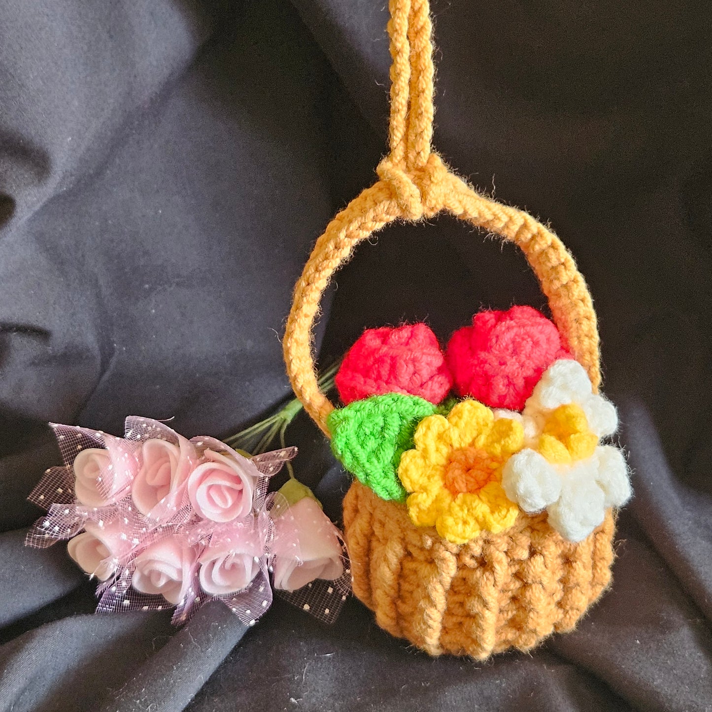 Hanging Crochet Flower Basket – Forever Bloom