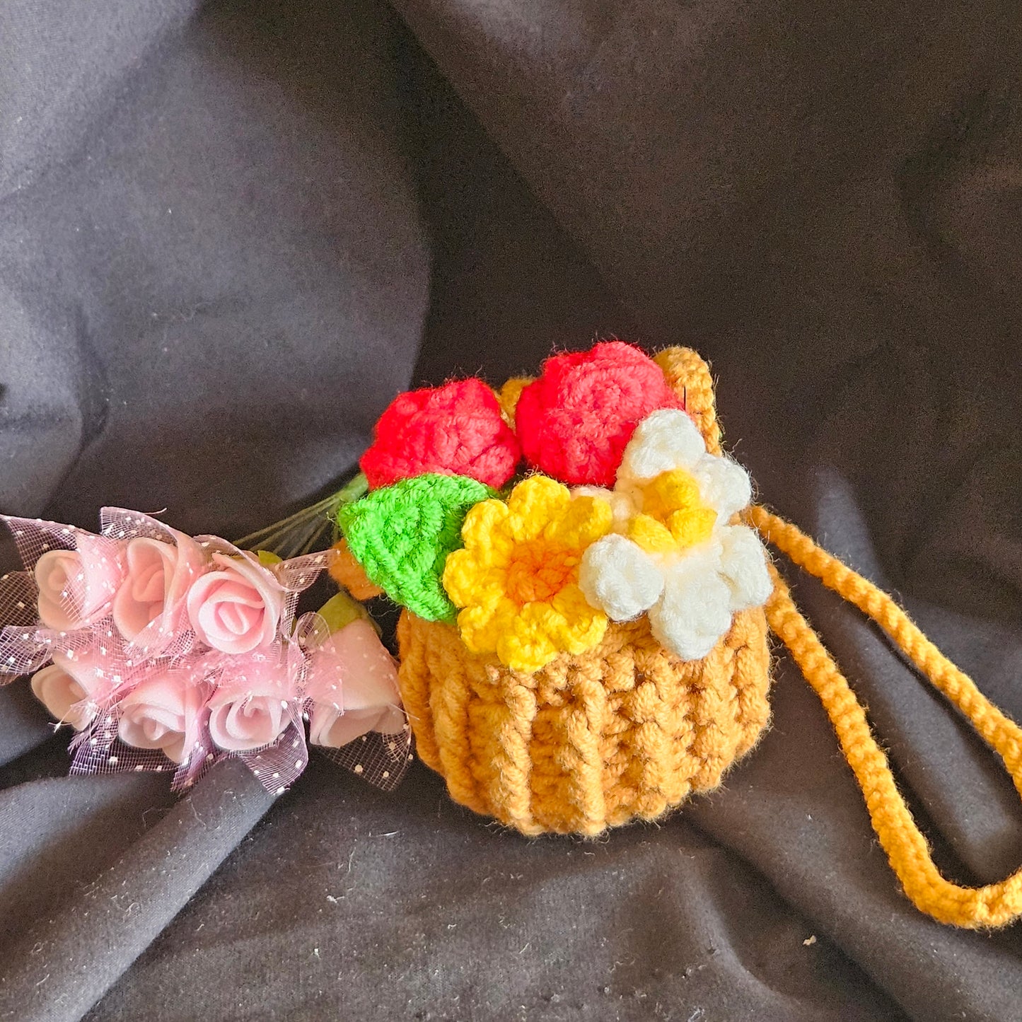 Hanging Crochet Flower Basket – Forever Bloom