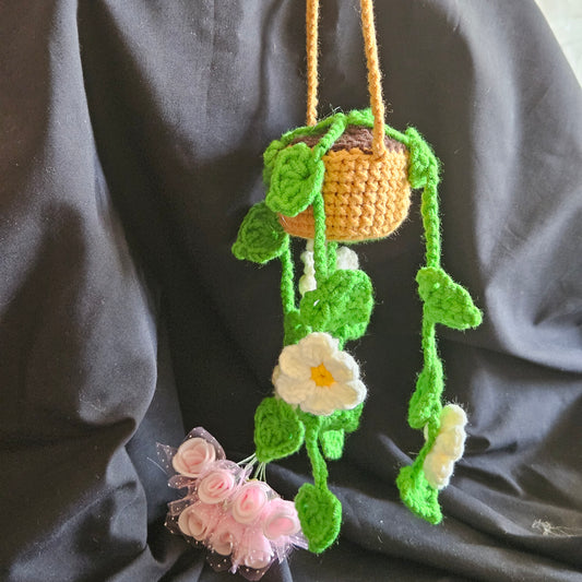 Everlasting Hanging Crochet Plant – Handmade Décor