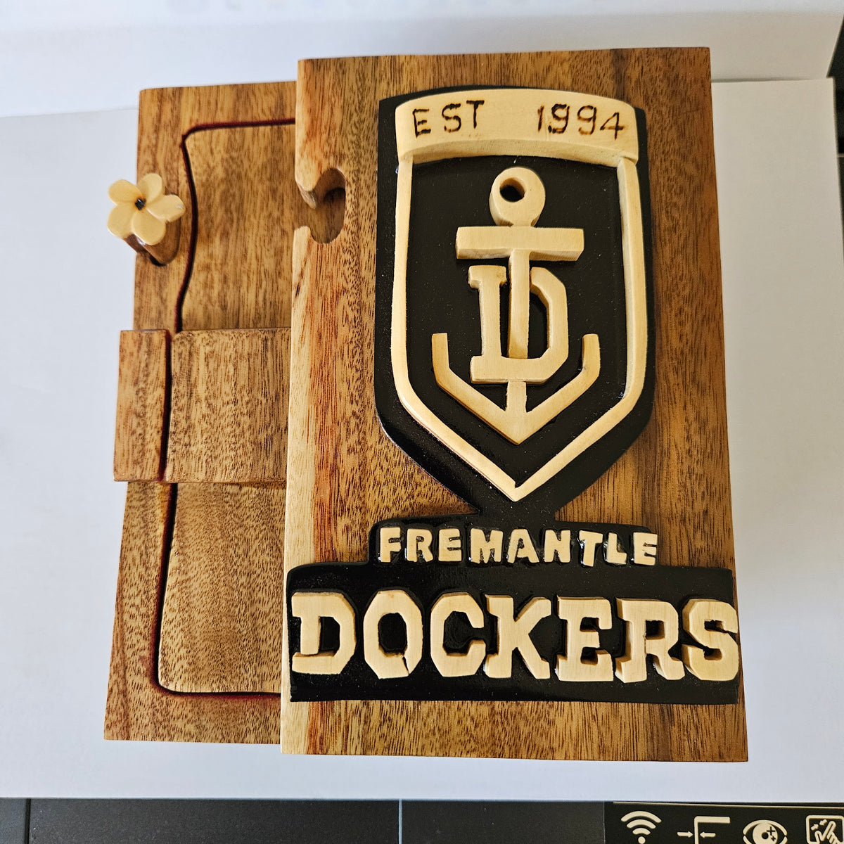 Fremantle Dockers Handcrafted Wooden Puzzle Box