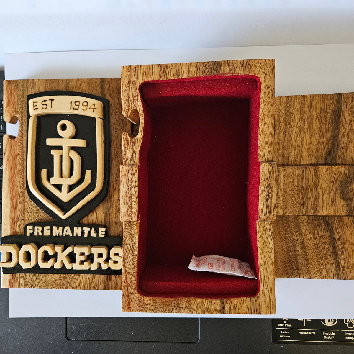 Fremantle Dockers Handcrafted Wooden Puzzle Box