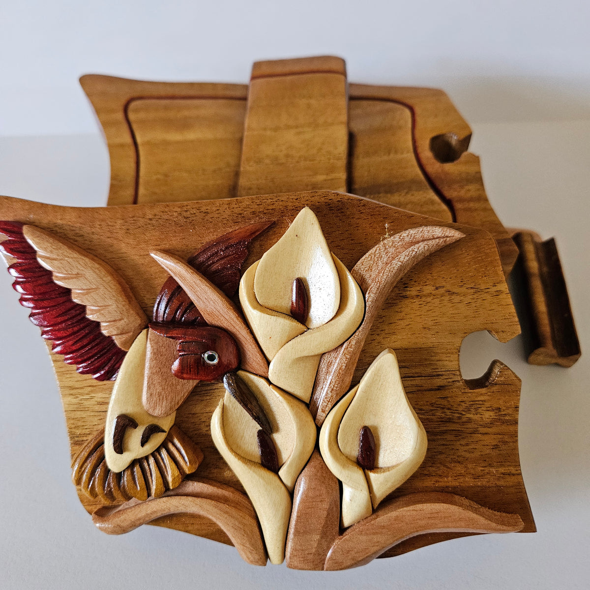 Hummingbird Handcrafted Wooden Puzzle Box – $35.00