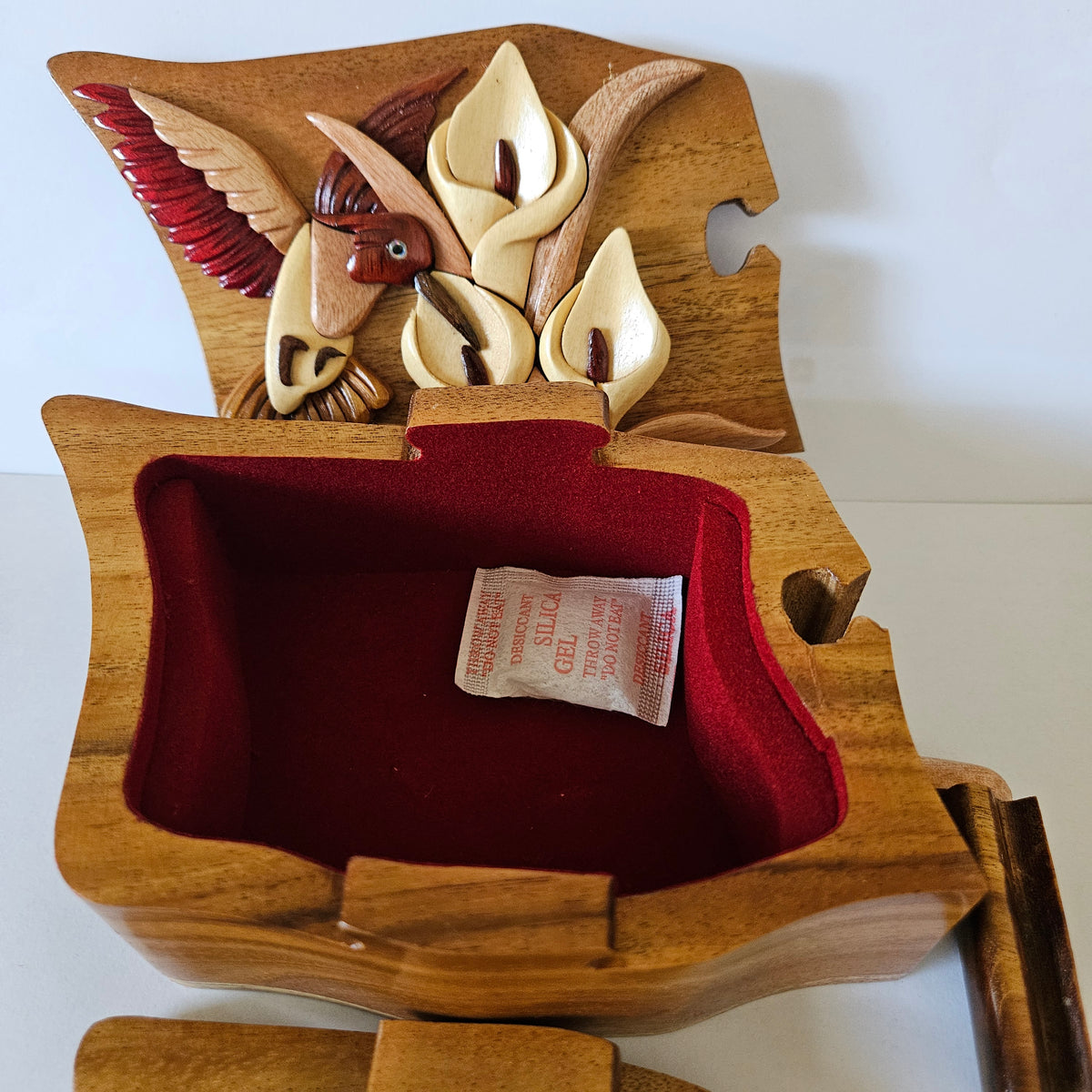 Hummingbird Handcrafted Wooden Puzzle Box – $35.00
