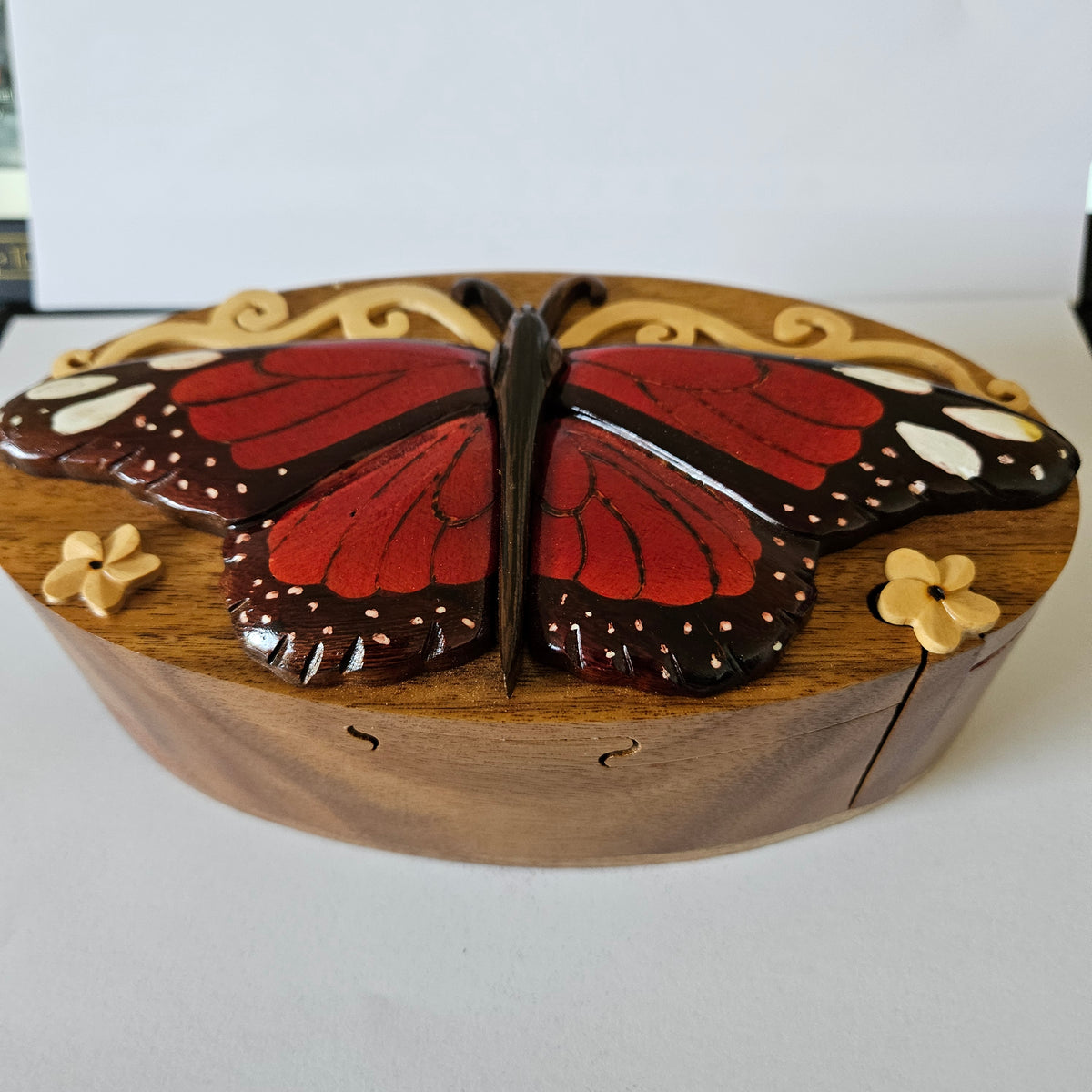 Butterfly Handcrafted Wooden Puzzle Box – $36.00