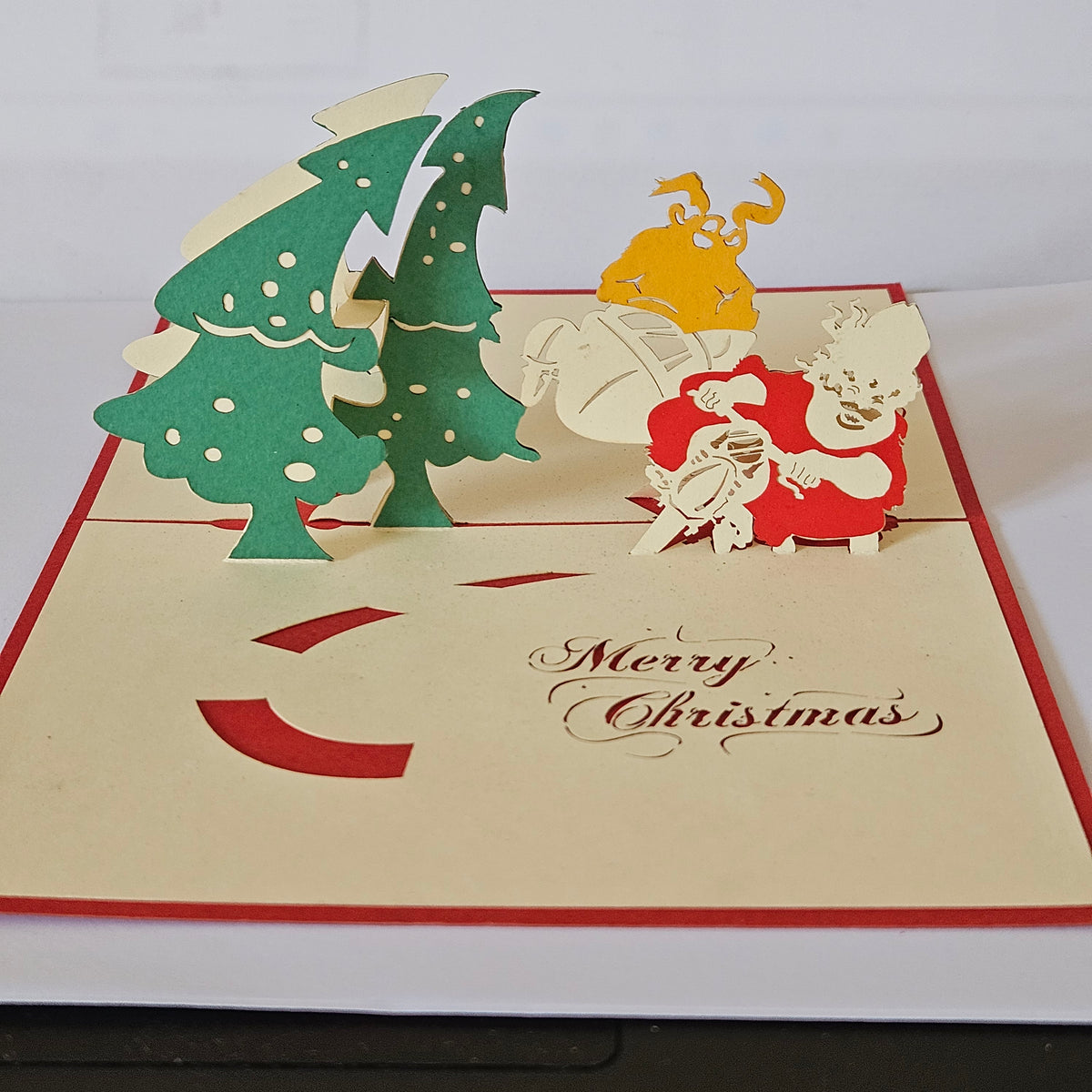 🎅 Santa in the Snow 3D Pop-Up Christmas Card