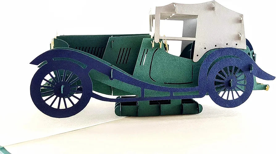 Classic Car 3D Pop Up Card For Fathers Day Retirement, Birthdays