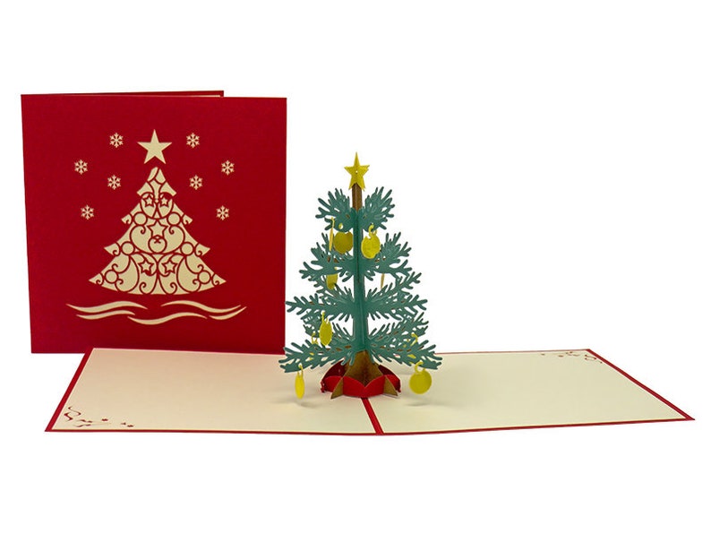 🎄 Classic Christmas Tree 3D Pop-Up Card