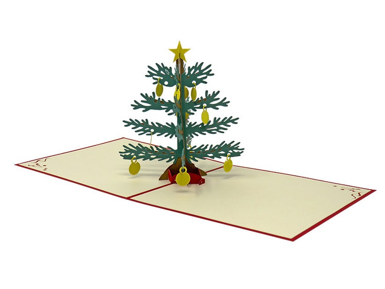 🎄 Classic Christmas Tree 3D Pop-Up Card