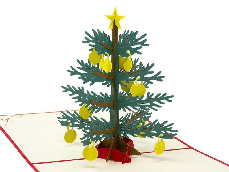 🎄 Classic Christmas Tree 3D Pop-Up Card