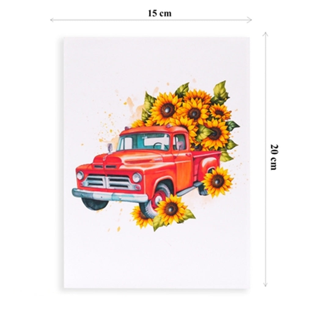 Sunflower Truck 3D Pop Up Card